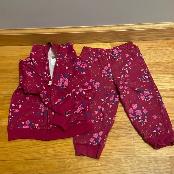 24 month Carter girls sweatsuit set - Picture 1 of 4